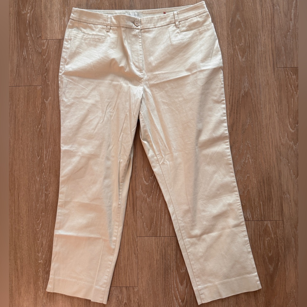 Talbots Cream Cropped Pants